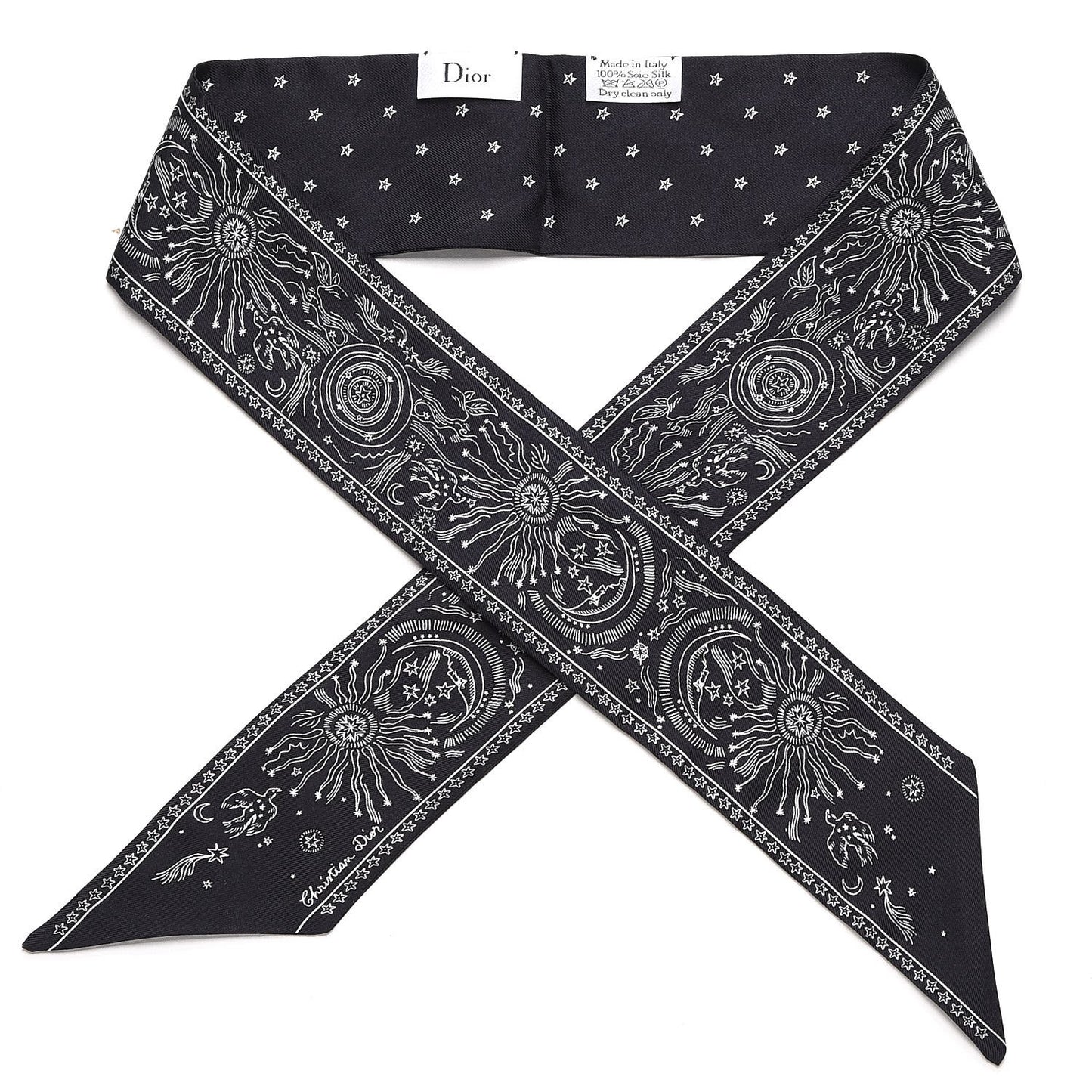 Silk Mitzah Scarf Black