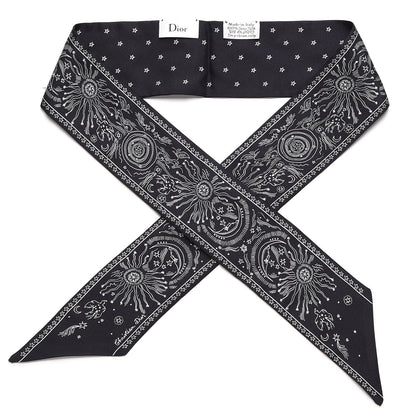 Christian Dior Silk Mitzah Scarf Black 1 of 4