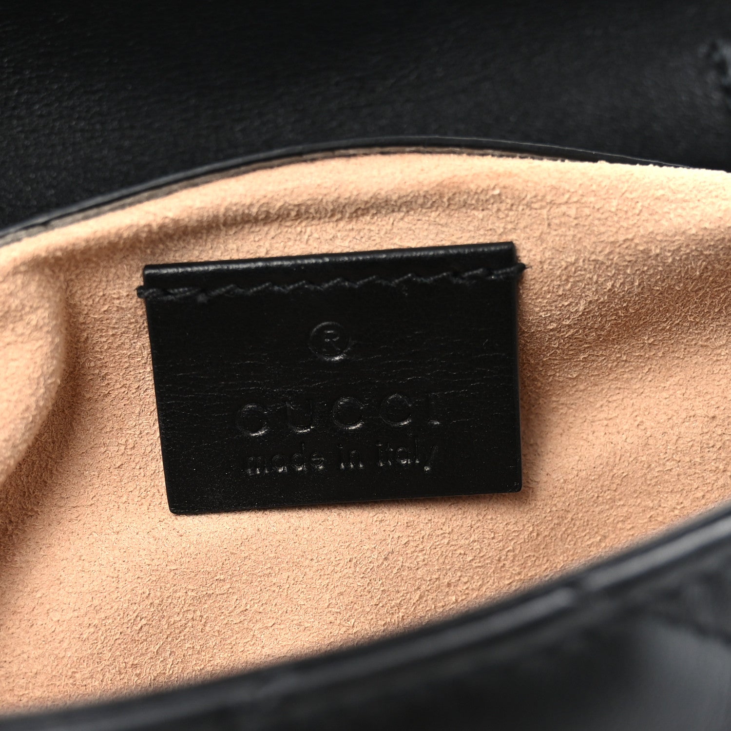 Gucci Calfskin Matelasse Super Mini GG Marmont Shoulder Bag Black 6 of 10