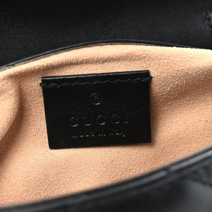 Gucci Calfskin Matelasse Super Mini GG Marmont Shoulder Bag Black 6 of 10