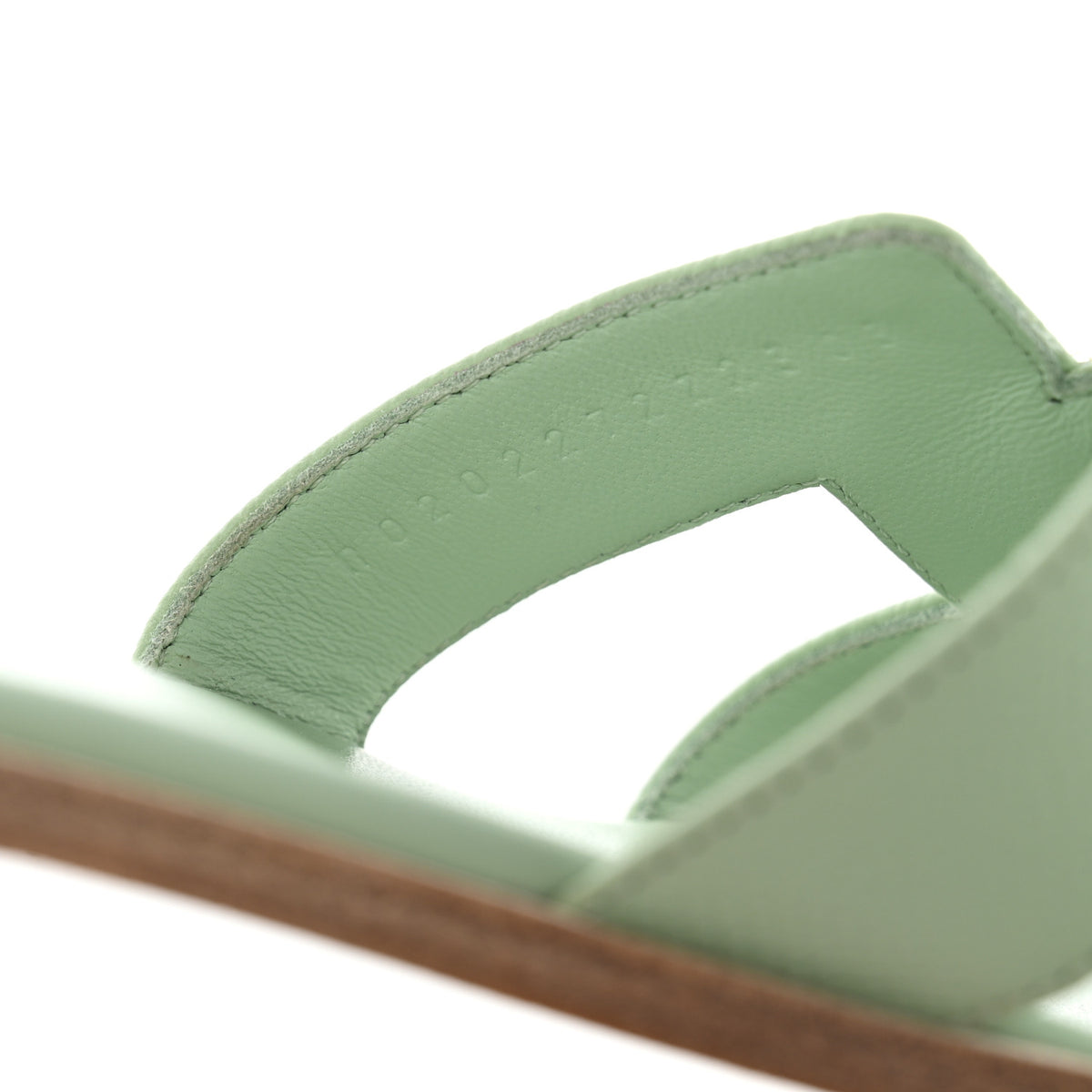 Hermes Epsom Oran Sandals 38.5 Vert Jade 8 of 12