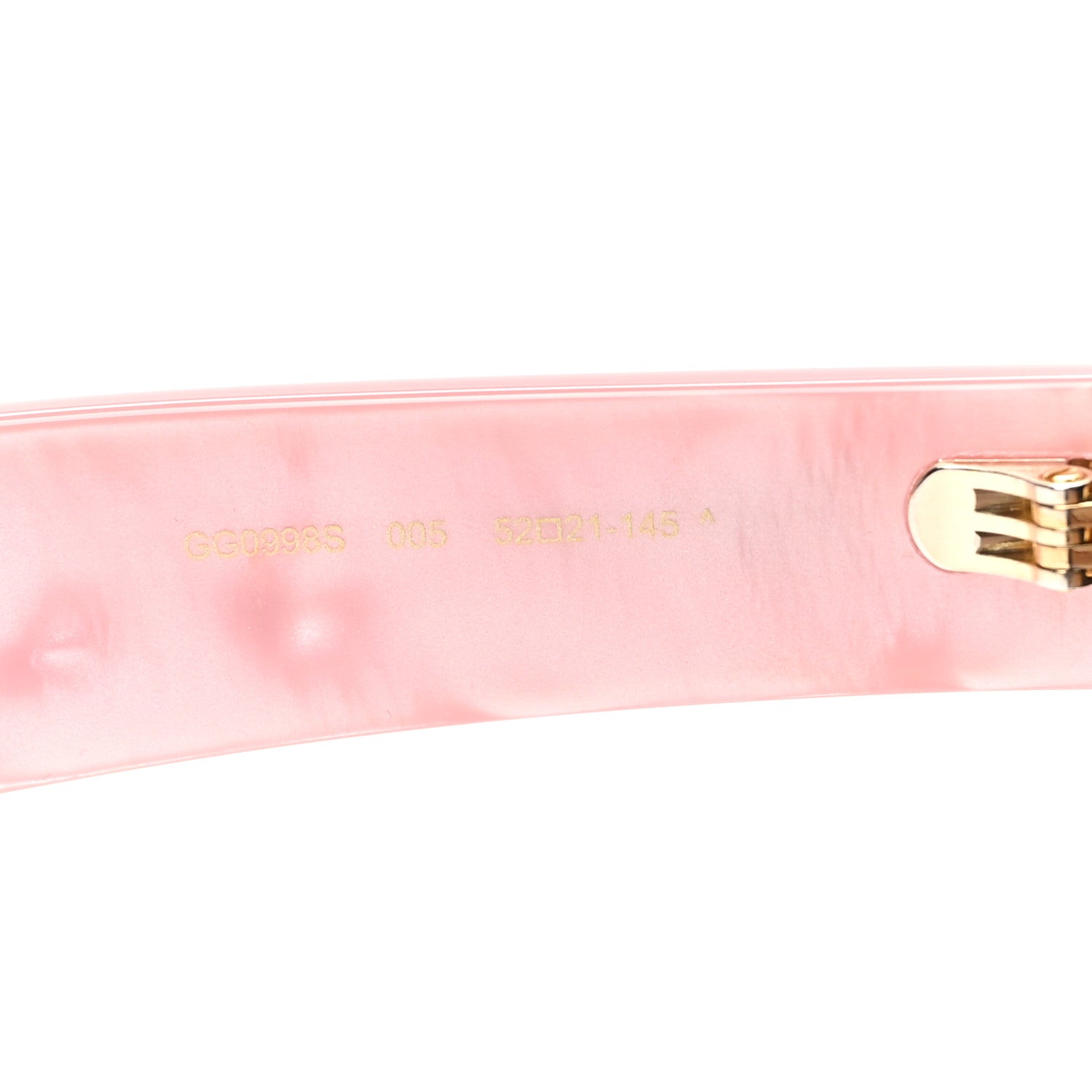 Gucci Rectangle 52mm Frame Sunglasses GG0998/S Black Pink 6 of 6