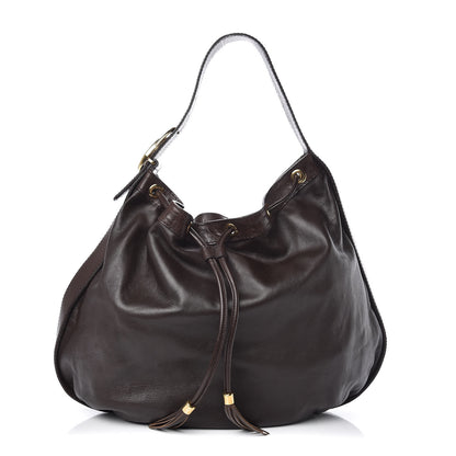 Gucci Guccissima Medium Interlocking Icon Shoulder Bag Dark Brown 1 of 7