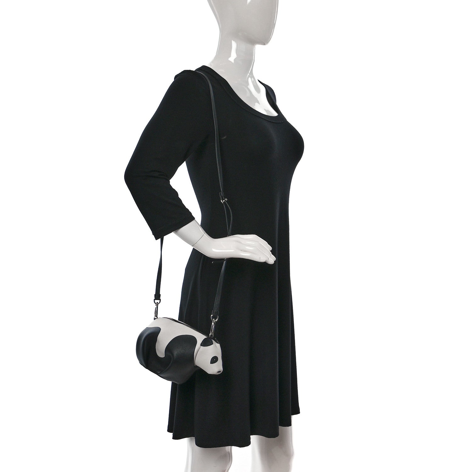 Loewe Calfskin Panda Crossbody Black White 2 of 10