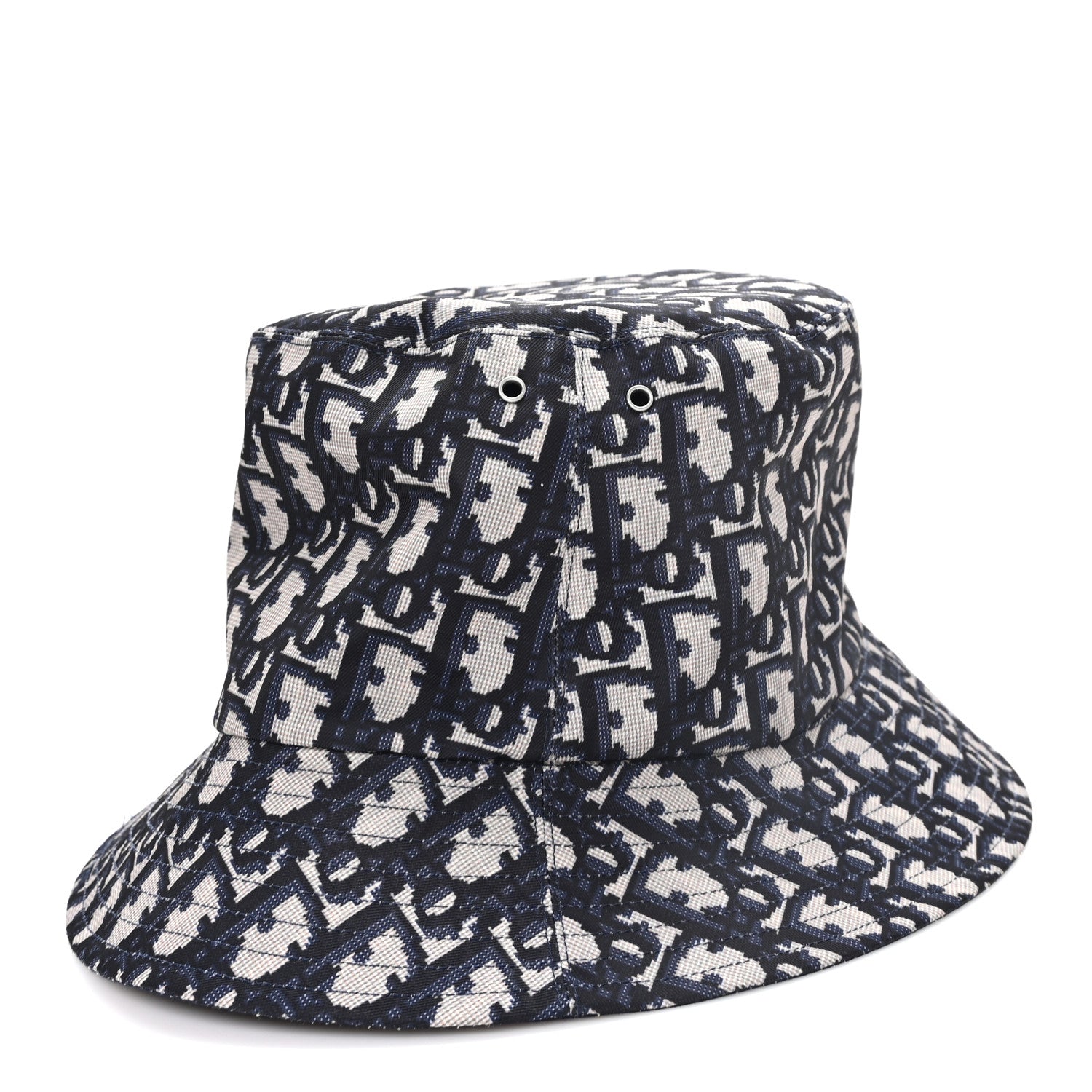 Christian Dior Oblique Reversible Teddy-D Brim Bucket Hat Blue 5 of 12