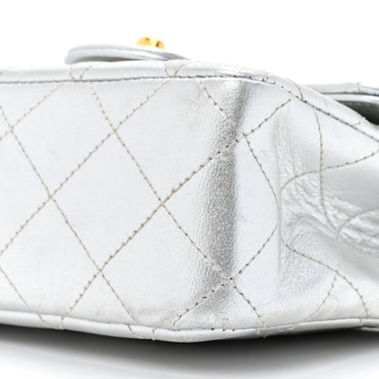 Chanel Metallic Lambskin Quilted Mini Kelly Silver 10 of 17