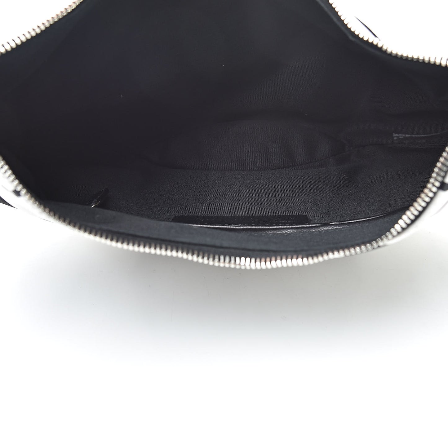 Silk De Manta Naive Pagan Print Clutch Black White
