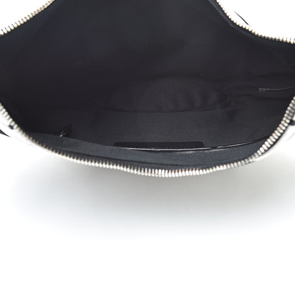 Alexander McQueen Silk De Manta Naive Pagan Print Clutch Black White 5 of 7