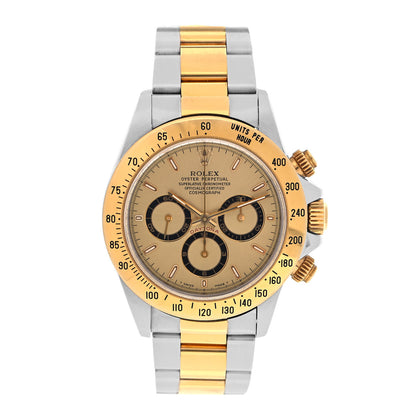 Rolex Stainless Steel 18K Yellow Gold 40mm Oyster Perpetual Cosmograph Daytona Watch Champagne 16523 1 of 4