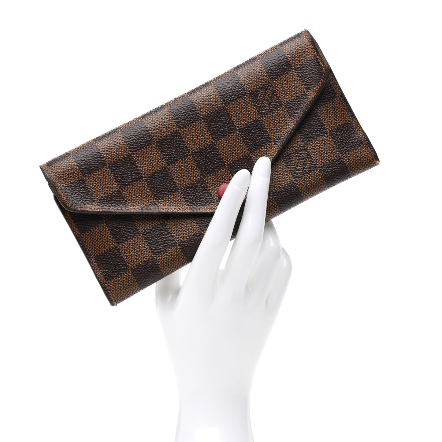 Damier Ebene Josephine Wallet Red