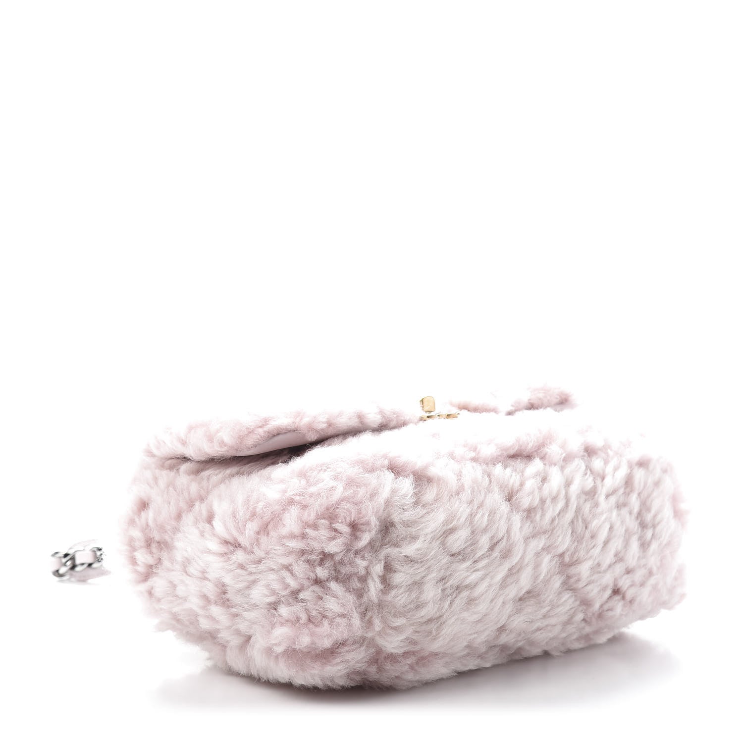 Chanel Shearling Sheepskin Medium 19 Flap Light Pink 4 of 12