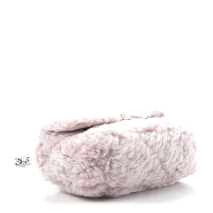 Chanel Shearling Sheepskin Medium 19 Flap Light Pink 4 of 12