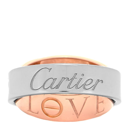Cartier 18K White Pink Gold 5.5mm Astro LOVE Ring 49 4.75 3 of 5