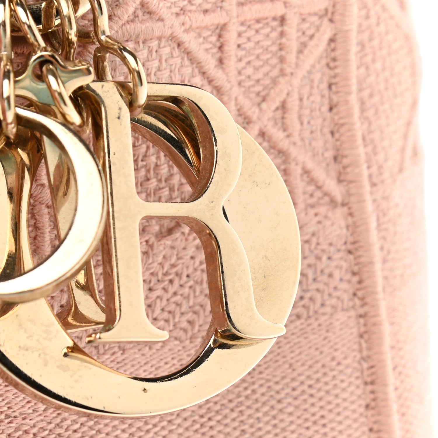 Christian Dior Canvas Embroidered Cannage Medium Lady D-Lite Pink 10 of 12