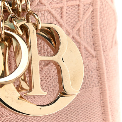 Christian Dior Canvas Embroidered Cannage Medium Lady D-Lite Pink 10 of 12