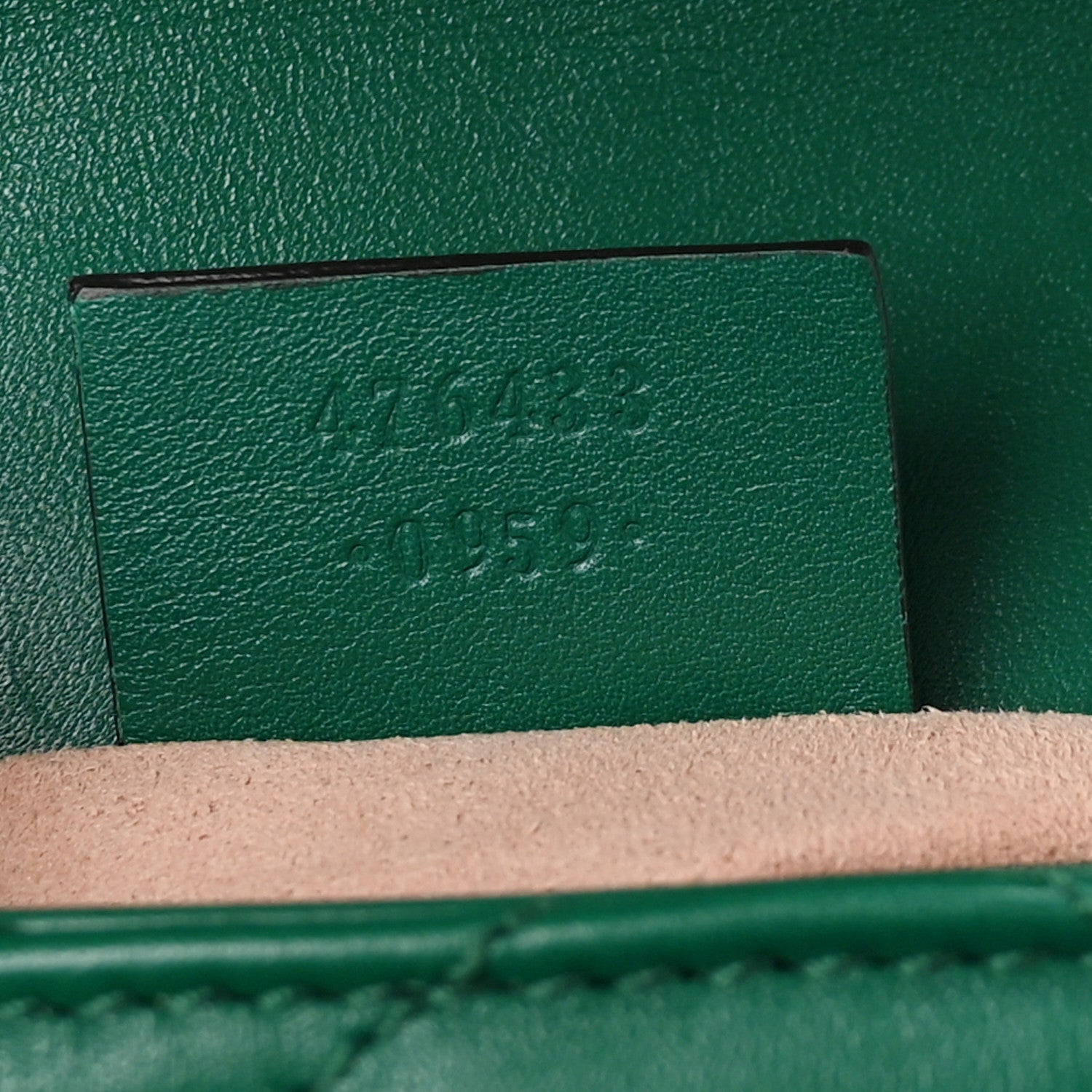 Gucci Calfskin Matelasse Super Mini GG Marmont Shoulder Bag Emerald Green 7 of 11