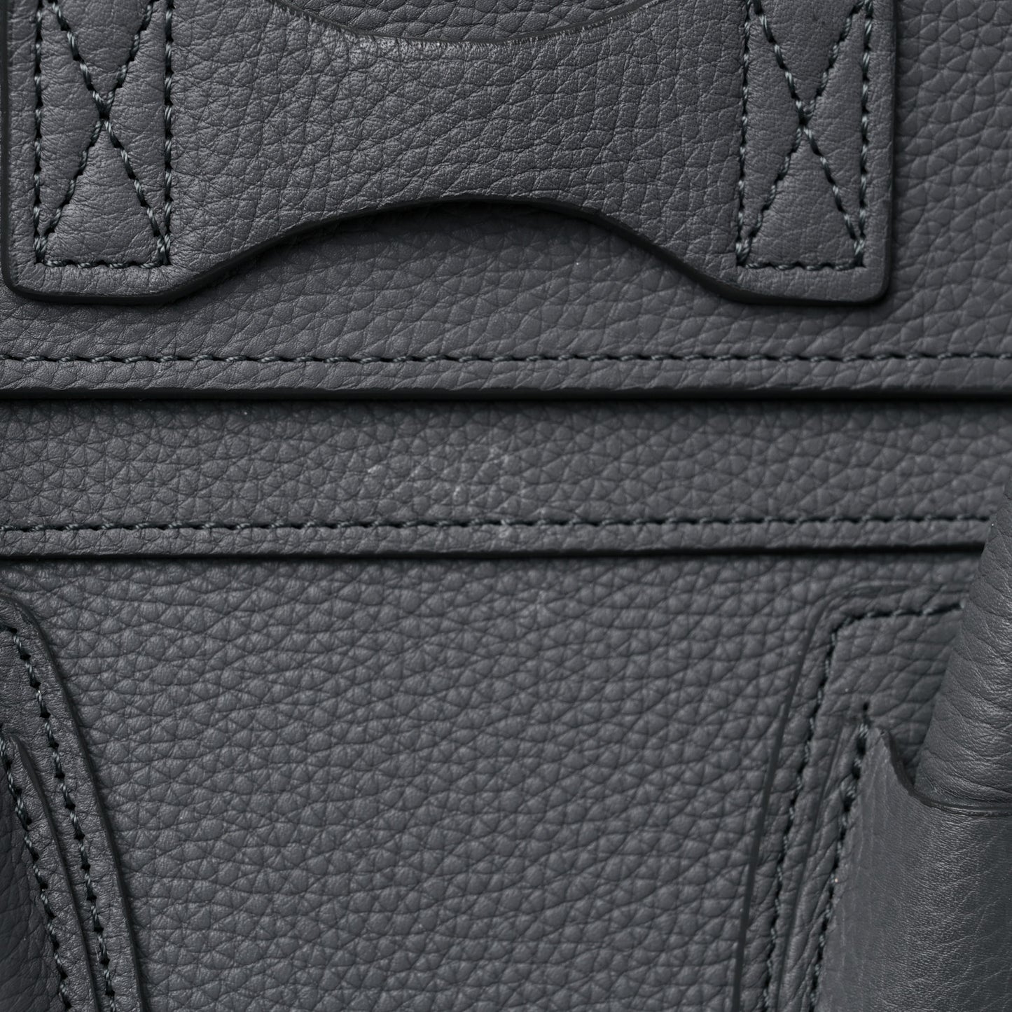 Baby Drummed Calfskin Micro Luggage Kohl