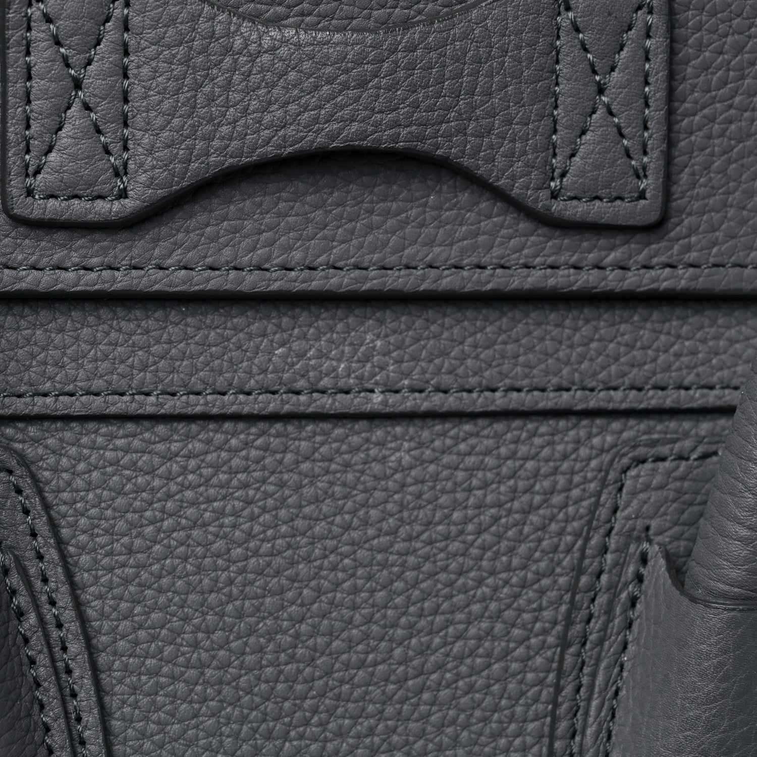 Celine Baby Drummed Calfskin Micro Luggage Kohl 16 of 19
