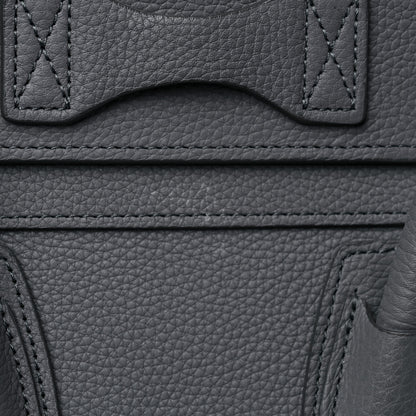 Celine Baby Drummed Calfskin Micro Luggage Kohl 16 of 19