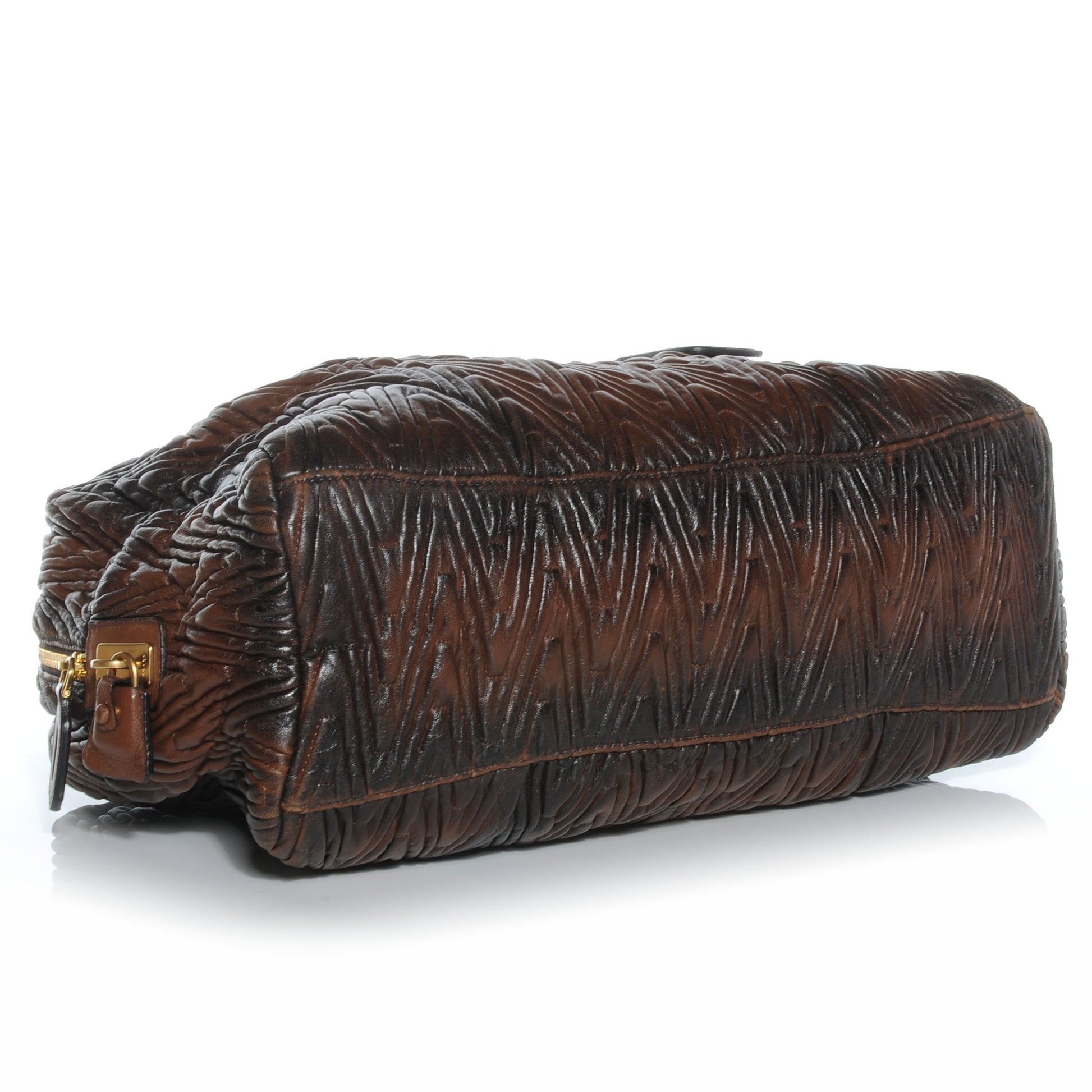 Prada Nappa Antic Chevron Bauletto 4 of 8