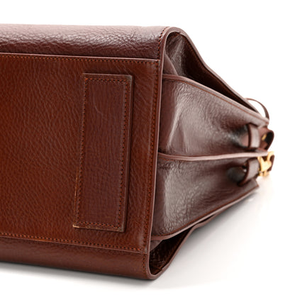 Saint Laurent Grained Calfskin Medium Supple Sac De Jour Dark Brown 11 of 12