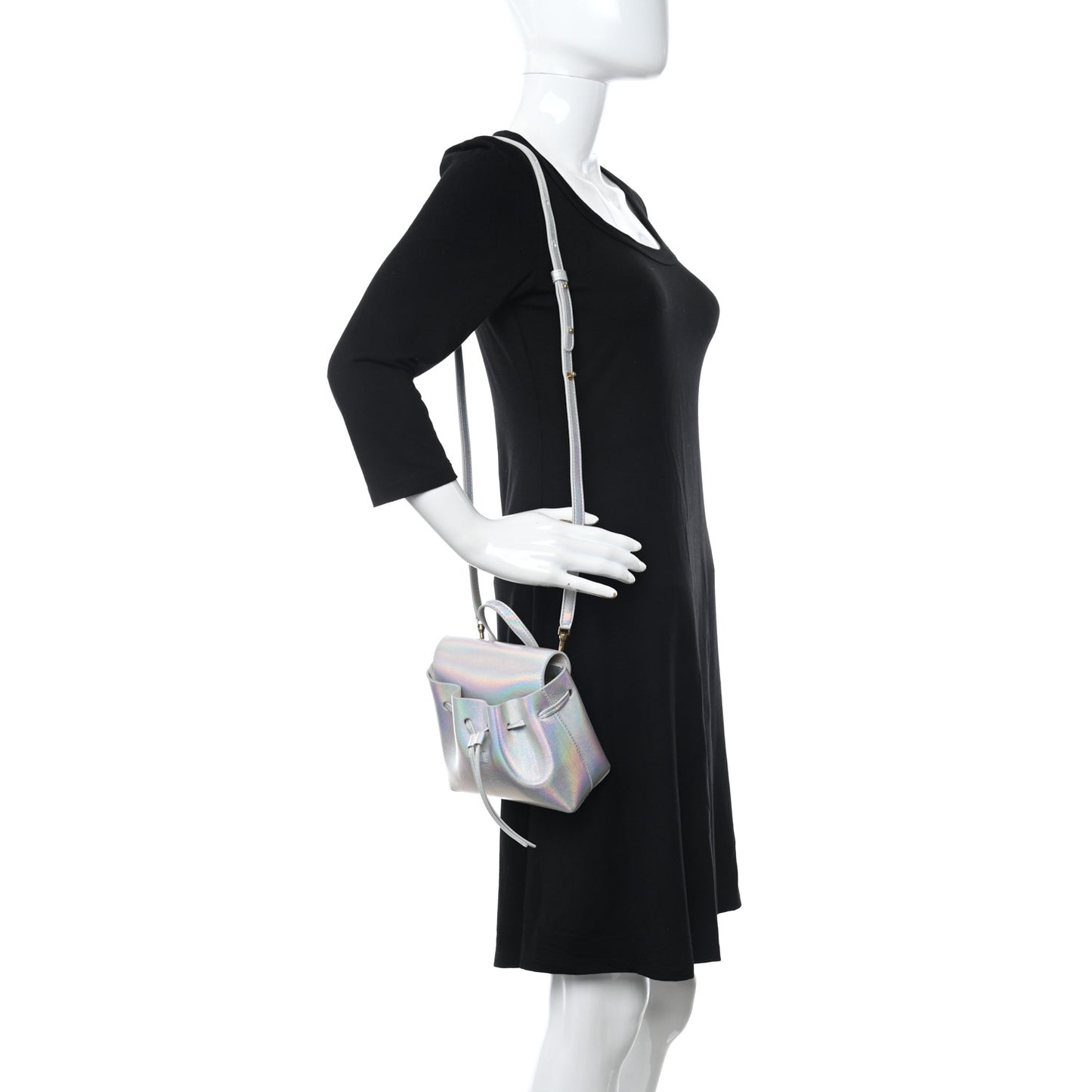 Iridescent Calfskin Mini Soft Lady Bag Iride