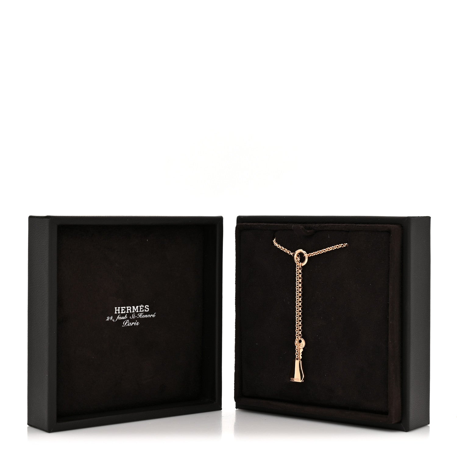 Hermes 18K Rose Gold PM Kelly Clochette Necklace 12 of 12