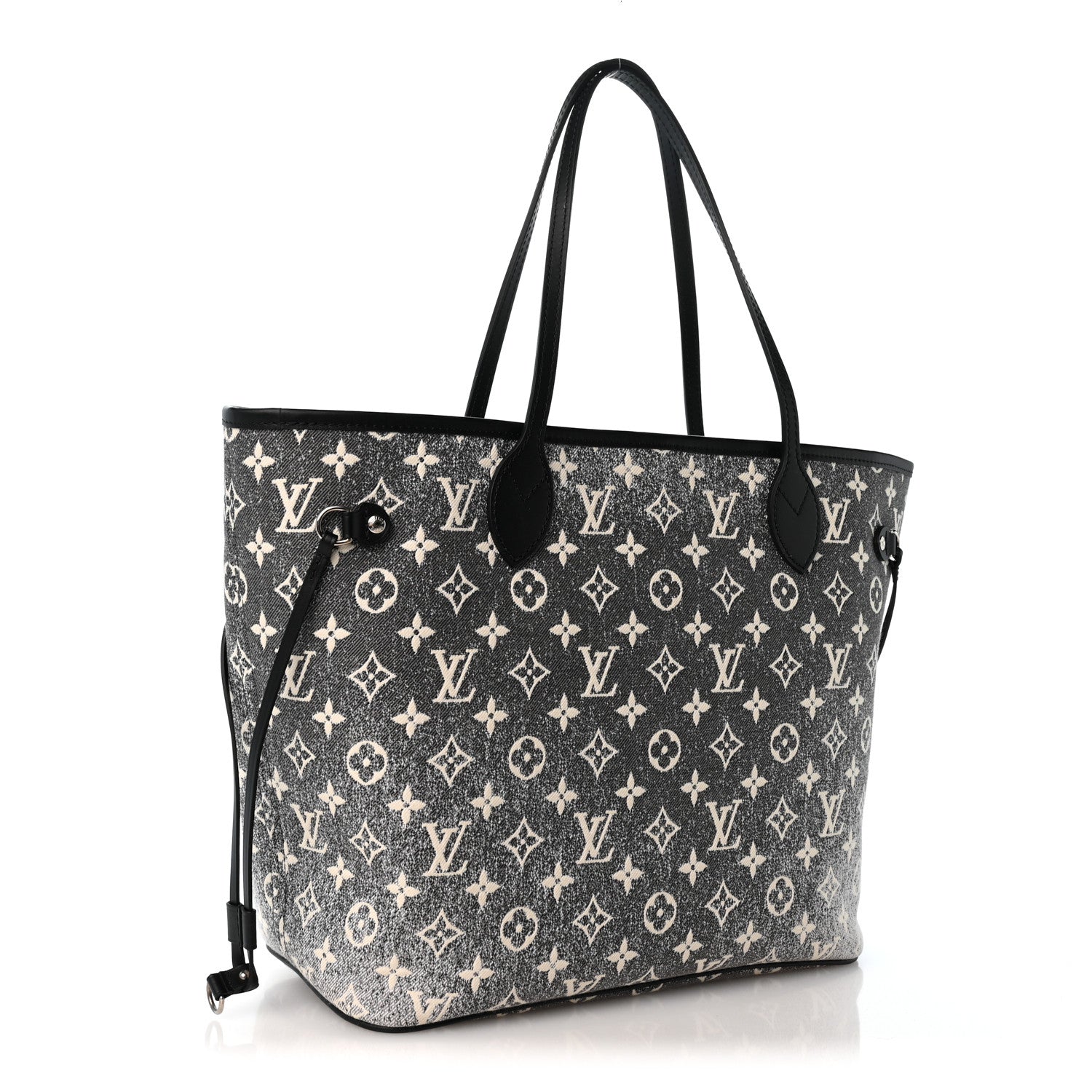 Louis Vuitton Denim Monogram Jacquard Neverfull MM Grey 4 of 10