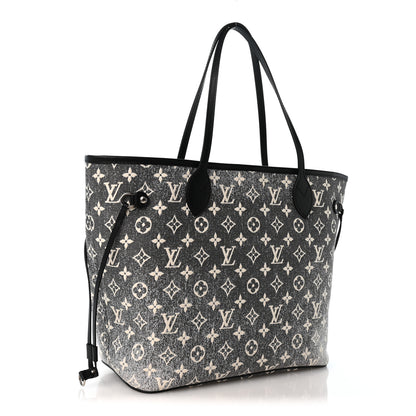 Louis Vuitton Denim Monogram Jacquard Neverfull MM Grey 4 of 10