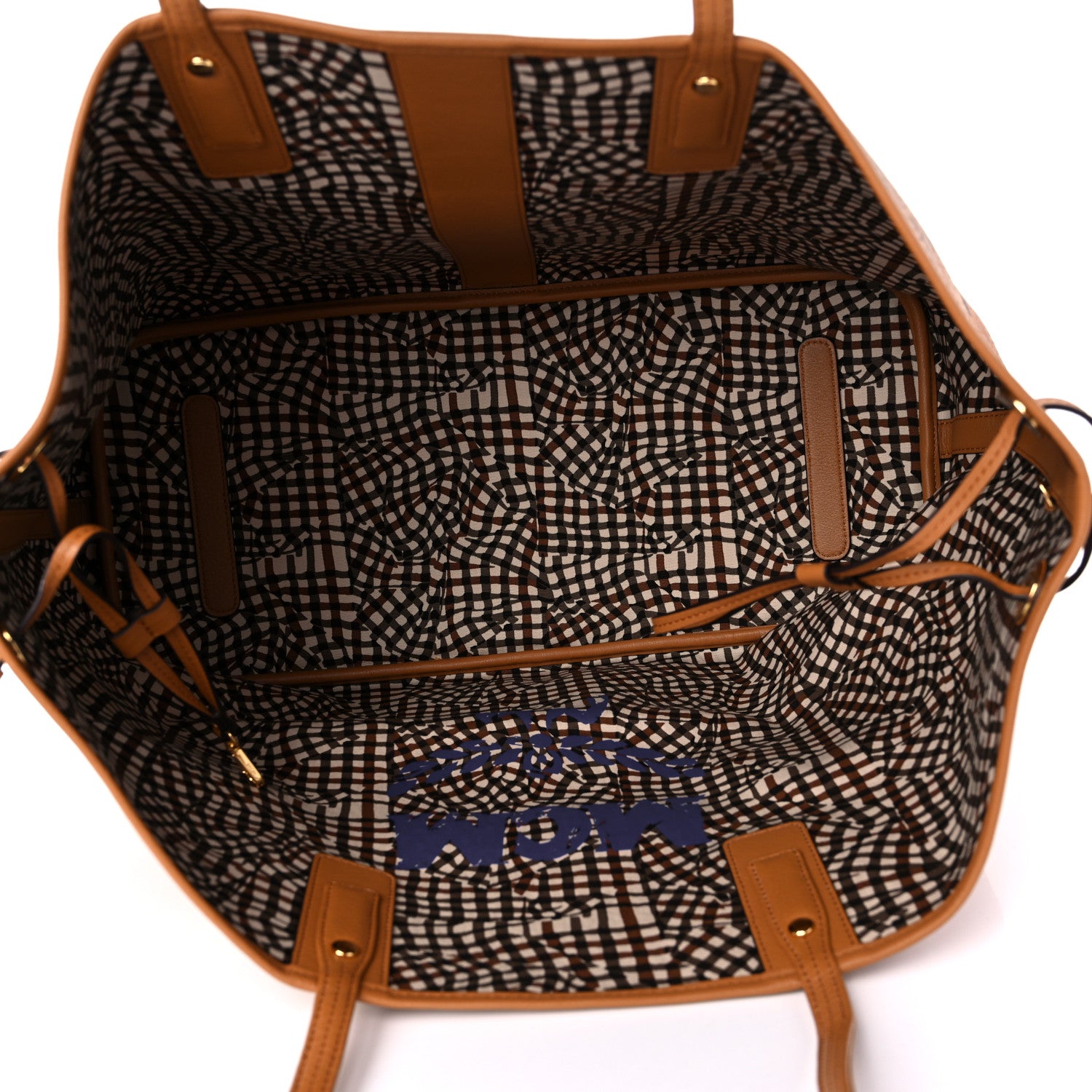 MCM Visetos Large Liz Reversible Shopper Tote Cognac 6 of 13
