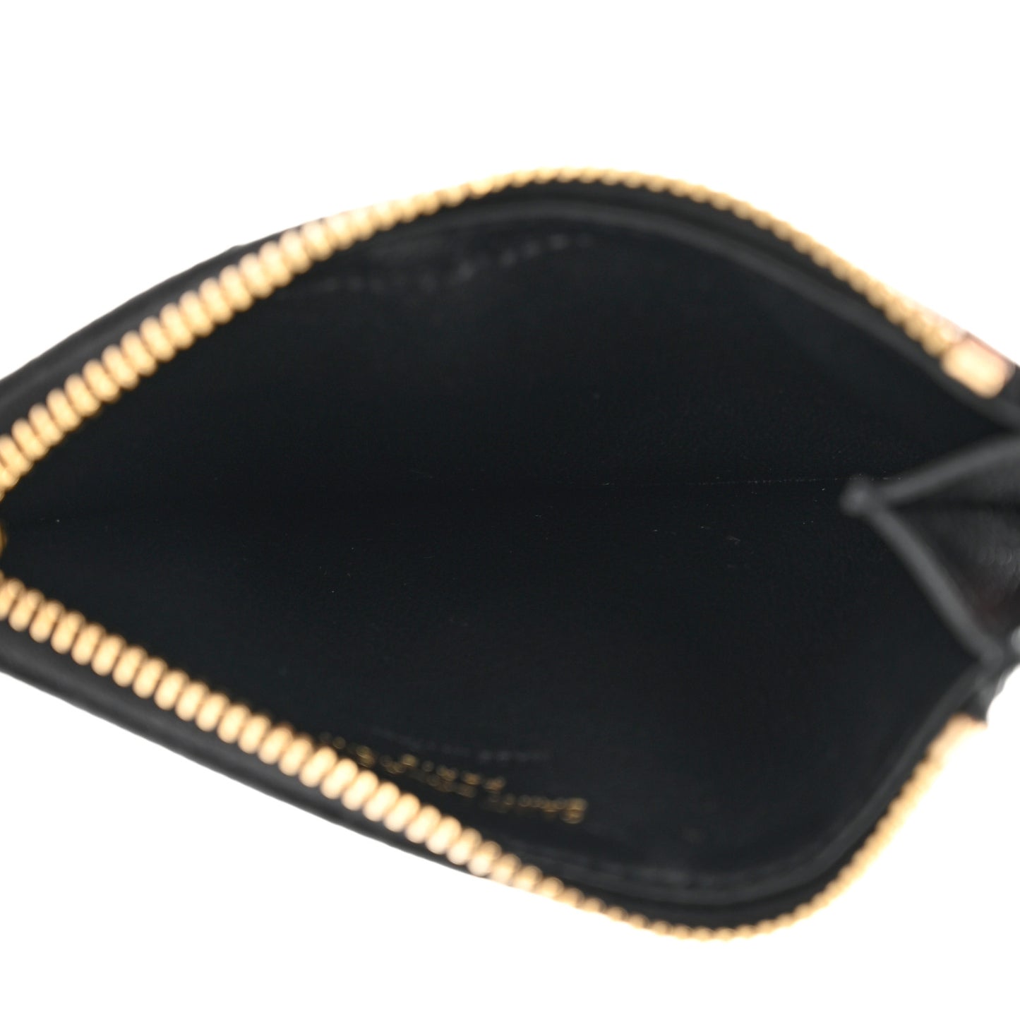 Grain De Poudre Matelasse Chevron Monogram Fragments Zippered Card Case Black