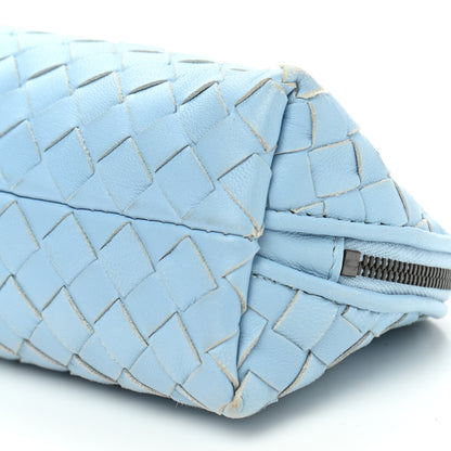 Bottega Veneta Nappa Intrecciato Small Cosmetic Pouch Light Blue 10 of 10