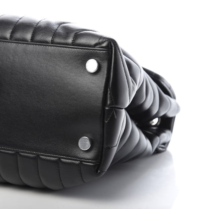 Saint Laurent Calfskin Y Quilted Monogram Large Loulou Chain Satchel Black 10 of 13