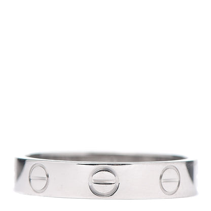 Cartier 18K White Gold 3.5mm LOVE Wedding Band Ring 50 5.25 3 of 5