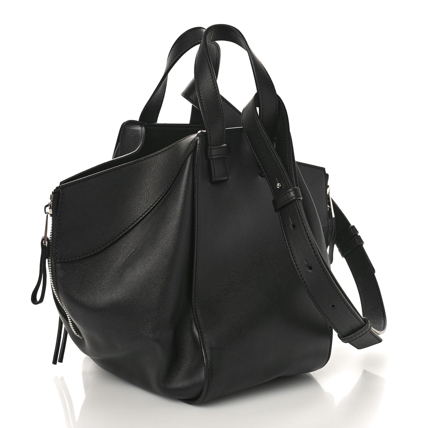 Calfskin Small Hammock Shoulder Bag Black