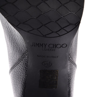 Jimmy Choo Grainy Calfskin Knee High Boots 38.5 Black 8 of 8