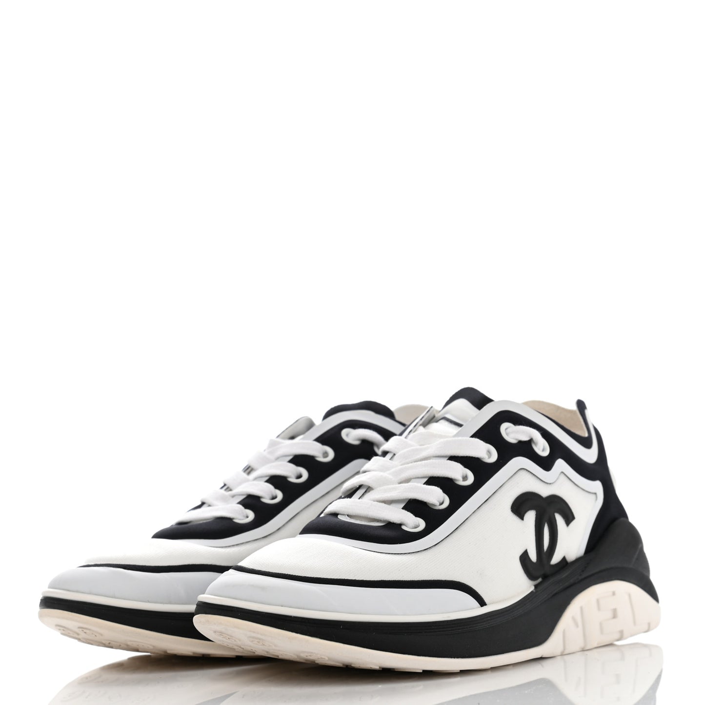 Lycra Womens CC Sneakers 36 White Black