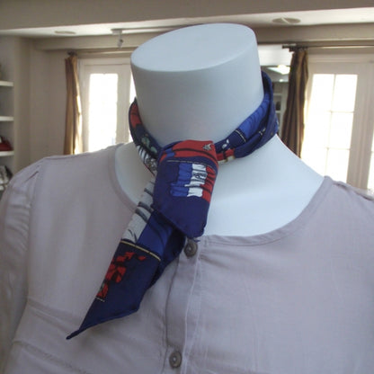 Hermes Silk Twill Pavois Flags Pocket Square Scarf 2 of 4