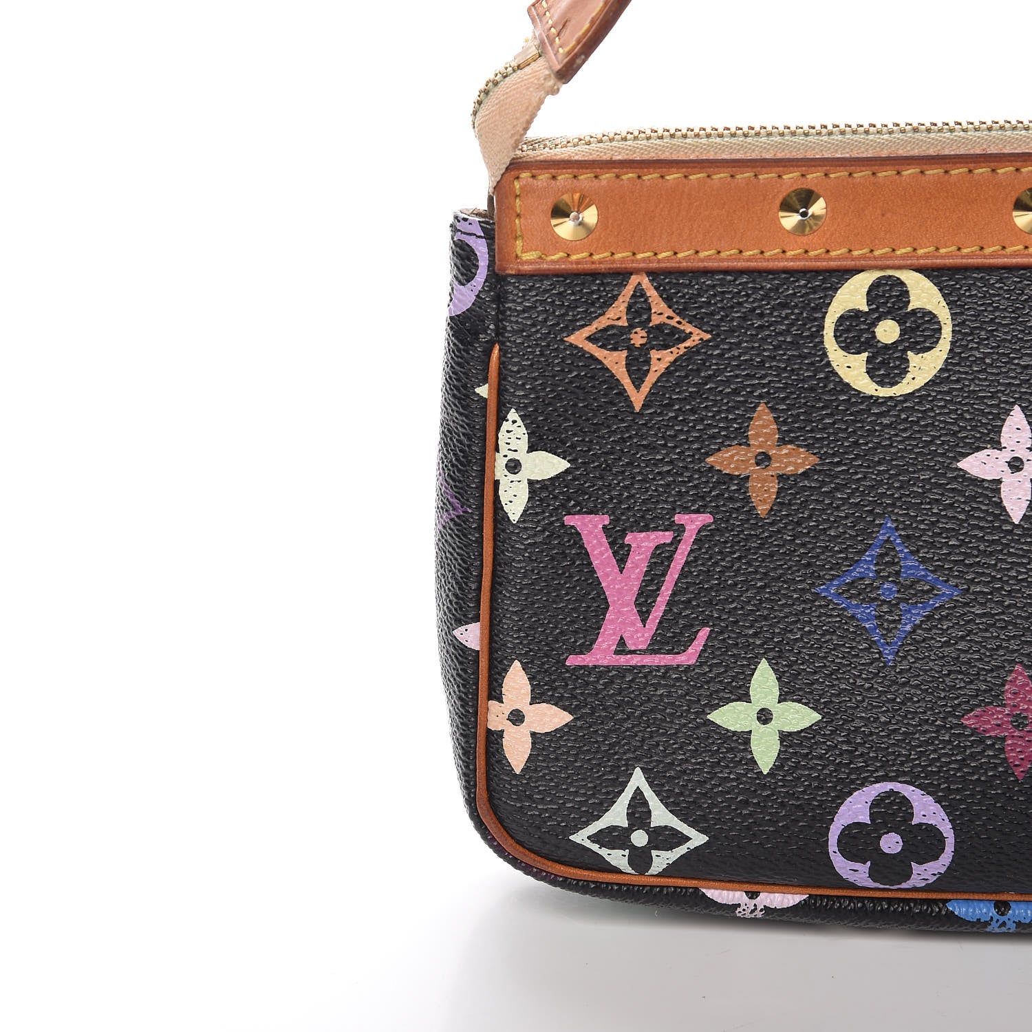 Louis Vuitton Monogram Multicolor Pochette Accessories Black 10 of 13