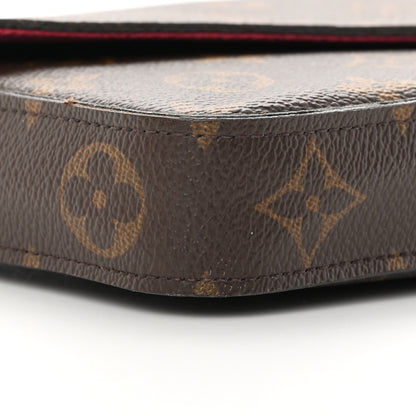 Louis Vuitton Monogram Pochette Felicie Chain Wallet Fuchsia 11 of 19