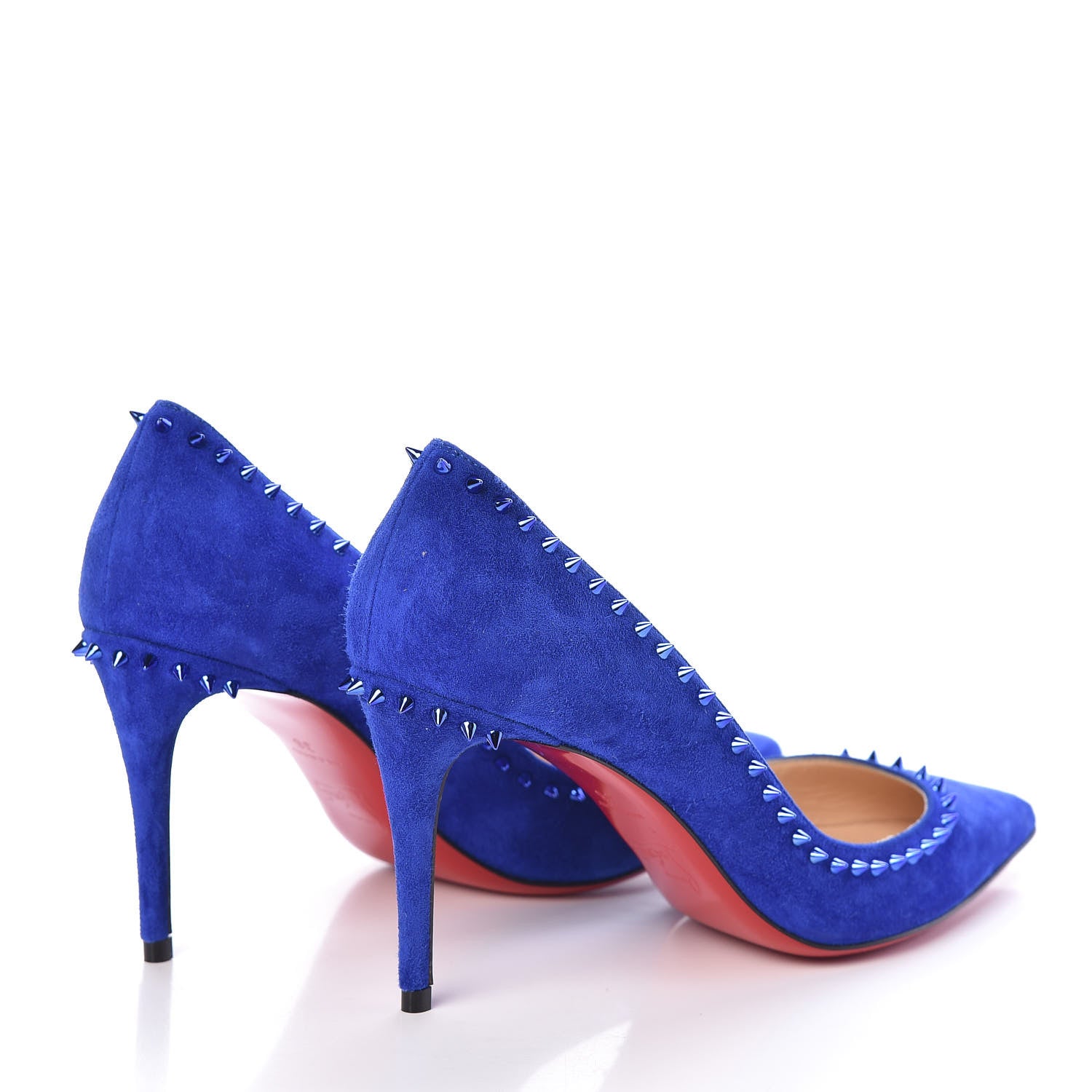 Christian Louboutin Veau Velours Anjalina 85 Pumps 36 Azulejo 4 of 8