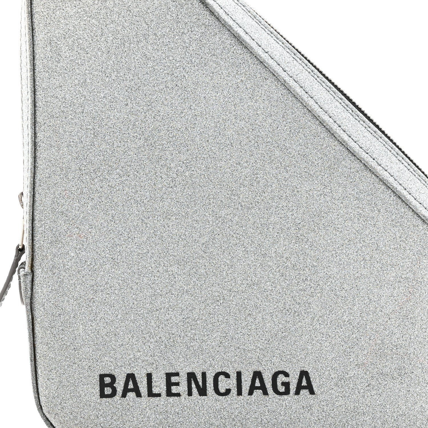 Balenciaga Glitter M Triangle Pouch Argent Black 8 of 10