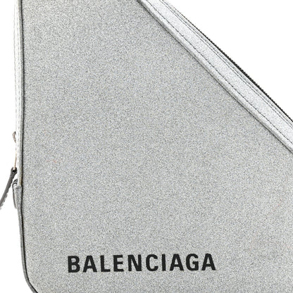 Balenciaga Glitter M Triangle Pouch Argent Black 8 of 10