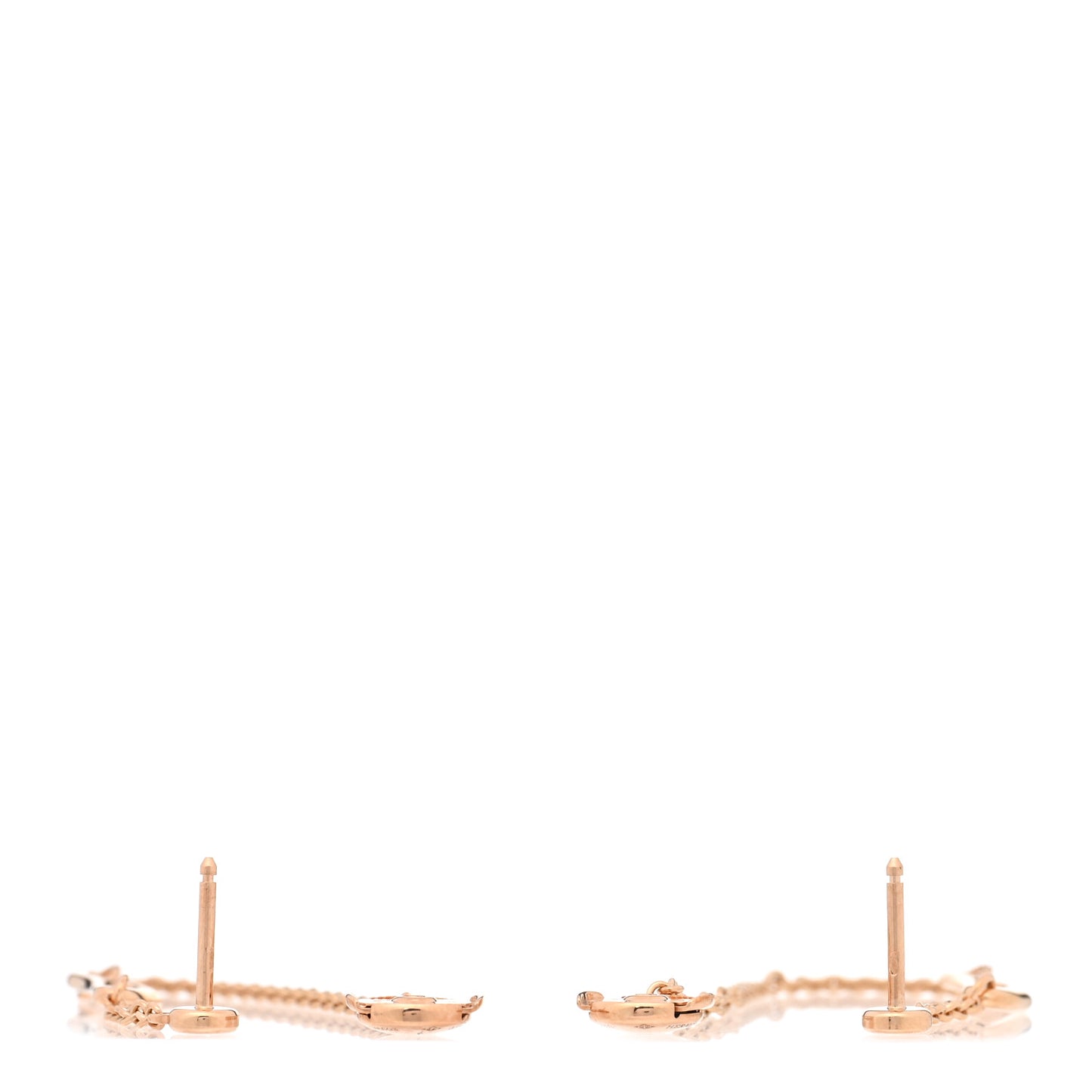 18K Rose Gold TPM Chaine D'Ancre Punk Earrings