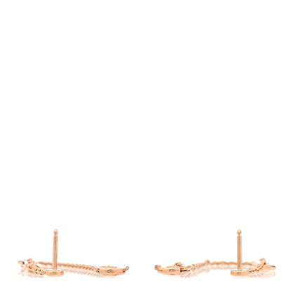 Hermes 18K Rose Gold TPM Chaine D'Ancre Punk Earrings 3 of 4