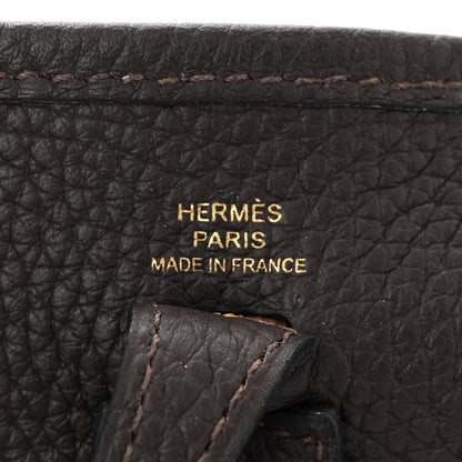Hermes Taurillon Clemence Evelyne TPM Chocolate 6 of 10
