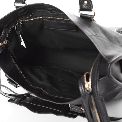 Balenciaga Chevre Gold Metallic Edge Hardware City Black 5 of 7