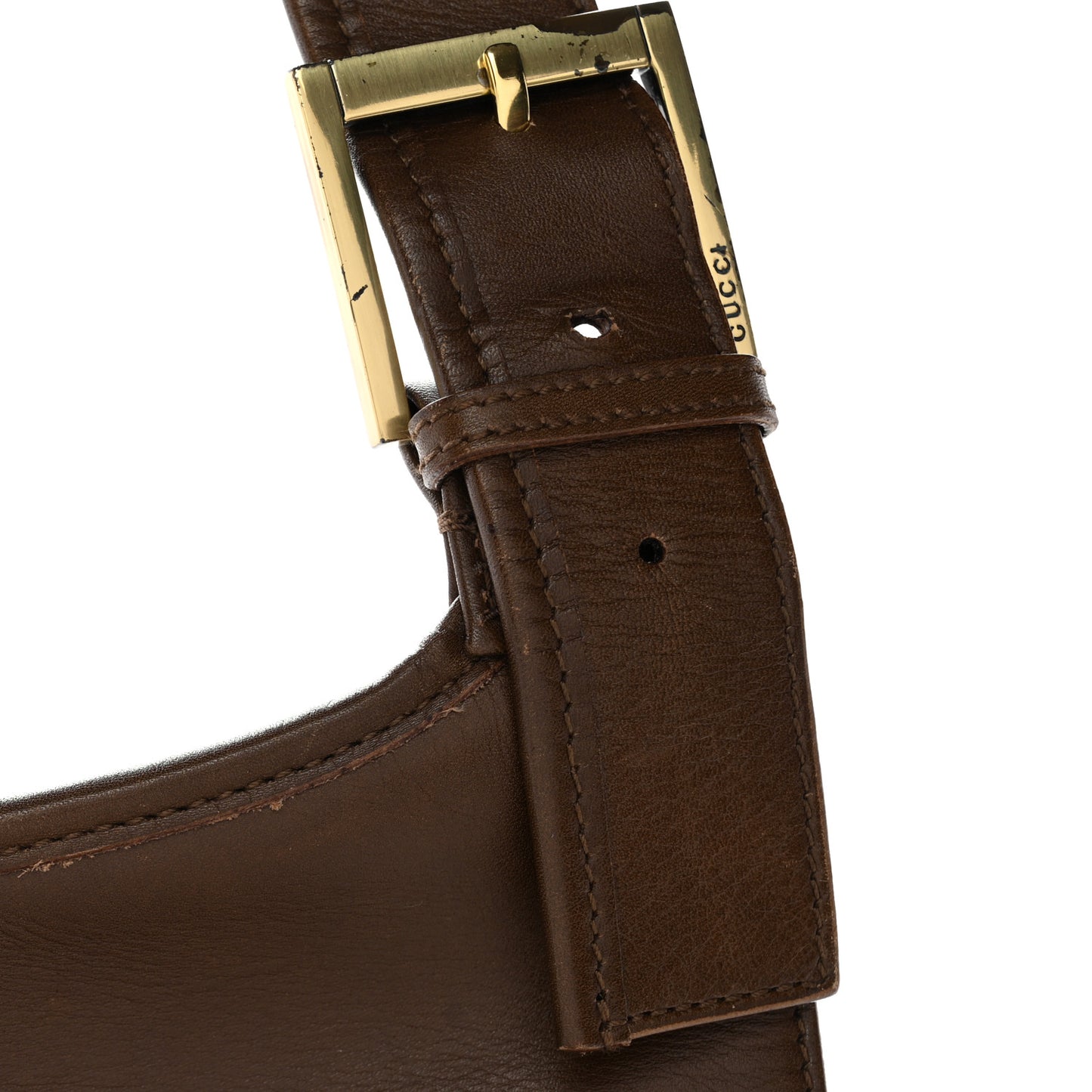 Calfskin Hobo Bag Brown