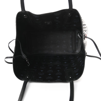 MCM Visetos Medium Liz Reversible Shopper Tote Black 8 of 14