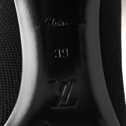 Louis Vuitton Monogram Stretch Fabric Silhouette Ankle Boots 39 Black 7 of 8